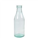 Vintage Clear Blue Milk Bottle