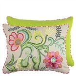 Embroidered Osier Damasse Fuchsia Cushion