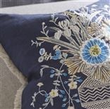 Palette Provençale Indigo Embroidered Cushion