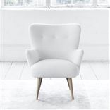 Florence Chair - White Buttons - Beech Leg - Brera Lino Alabaster