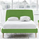 Cosmo Bed - Self Buttons - Superking - Beech Leg - Cassia Grass