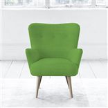 Florence Chair - Self Buttons - Beech Leg - Cassia Grass