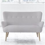 Florence 2 Seater - White Buttons - Beech Leg - Brera Lino Platinum