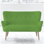 Florence 2 Seater - Self Buttons - Beech Leg - Cassia Grass