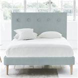 Polka Bed - White Buttons - Single - Beech Leg - Brera Lino Lapis