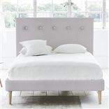 Polka Bed - White Buttons - Superking - Beech Leg - Brera Lino Plat...