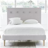 Polka Bed - Self Buttons - Superking - Beech Leg - Brera Lino Platinum