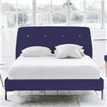 Cosmo Bed - White Buttons - Single - Metal Leg - Cassia Dewberry