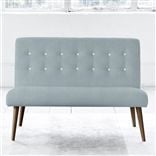 Eva 2 Seater - White Buttons - Walnut Leg - Brera Lino Lapis