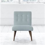 Eva Chair - White Buttons - Walnut Leg - Brera Lino Lapis