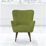 Florence Chair - Self Buttons - Walnut Leg - Cassia Apple