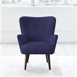 Florence Chair - Self Buttons - Walnut Leg - Cassia Dewberry