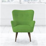 Florence Chair - Self Buttons - Walnut Leg - Cassia Grass