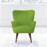 Florence Chair - White Buttons - Walnut Leg - Cassia Grass