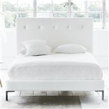 Polka Bed - White Buttons - Superking - Metal Leg - Cassia Chalk