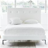 Polka Bed - White Buttons - Superking - Metal Leg - Cassia Chalk