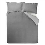 Biella Pale Grey & Dove Queen Duvet Cover