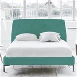 Cosmo Bed - Self Buttons - Superking - Metal Leg - Cassia Ocean