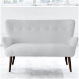 Florence 2 Seater - Self Buttons - Walnut Leg - Cassia Chalk