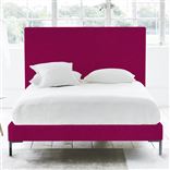 Square Bed - Superking - Metal Leg - Cassia Fuchsia