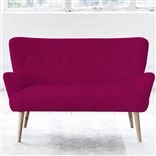 Florence 2 Seater - Self Buttons - Beech Leg - Cassia Fuchsia