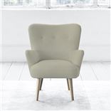 Florence Chair - Self Buttons - Beech Leg - Cassia Dove