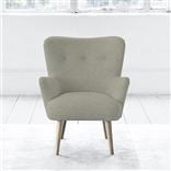 Florence Chair - Self Buttons - Beech Leg - Brera Lino Pebble