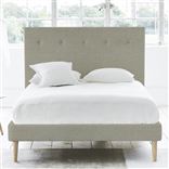 Polka Bed - Self Buttons - Superking - Beech Leg - Brera Lino Pebble