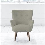 Florence Chair - Self Buttons - Walnut Leg - Brera Lino Pebble