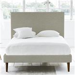 Square Bed - Superking - Walnut Leg - Brera Lino Pebble