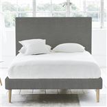 Square Bed - Superking - Beech Leg - Brera Lino Granite