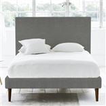 Square Bed - Superking - Walnut Leg - Brera Lino Granite