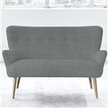 Florence 2 Seater - Self Buttons - Beech Leg - Brera Lino Zinc