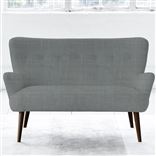 Florence 2 Seater - Self Buttons - Walnut Leg - Brera Lino Zinc