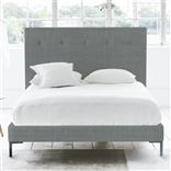 Polka Bed - Self Buttons - Superking - Metal Leg - Brera Lino Zinc