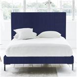 Square Bed - Superking - Metal Leg - Brera Lino Ultra Marine