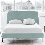 Cosmo Bed - White Buttons - Superking - Metal Leg - Brera Lino Celadon