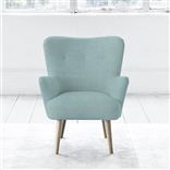 Florence Chair - Self Buttons - Beech Leg - Brera Lino Celadon