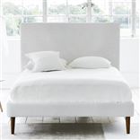 Square Bed - Superking - Walnut Leg - Brera Lino Alabaster