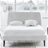 Cosmo Bed - White Buttons - Superking - Walnut Leg - Brera Lino Ala...