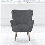 Florence Chair - Self Buttons - Beech Leg - Cheviot Smoke