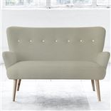 Florence 2 Seater - White Buttons - Beech Leg - Cassia Dove