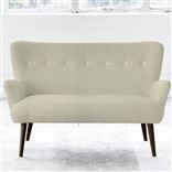 Florence 2 Seater - White Buttons - Walnut Leg - Elrick Natural
