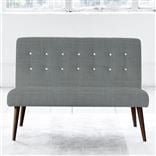 Eva 2 Seater - White Buttons - Walnut Leg - Brera Lino Zinc