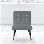 Eva Chair - White Buttons - Walnut Leg - Brera Lino Zinc