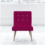 Eva Chair - White Buttons - Beech Leg - Cassia Fuchsia