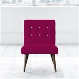 Eva Chair - White Buttons - Walnut Leg - Cassia Fuchsia