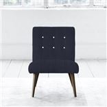 Eva Chair - White Buttons - Walnut Leg - Brera Lino Indigo