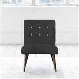 Eva Chair - White Buttons - Walnut Leg - Brera Lino Espresso