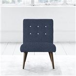 Eva Chair - White Buttons - Walnut Leg - Cheviot Indigo